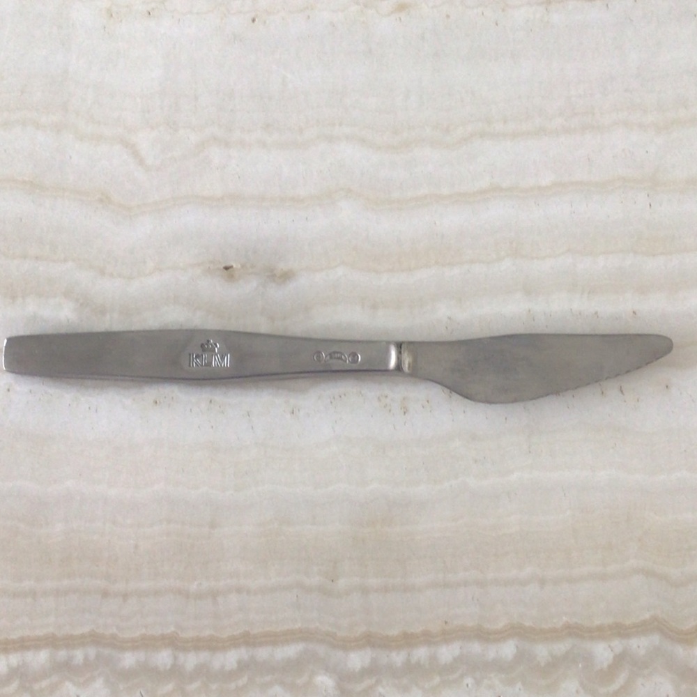 1960s collectible vintage KLM airlines Silver Butter Knife
